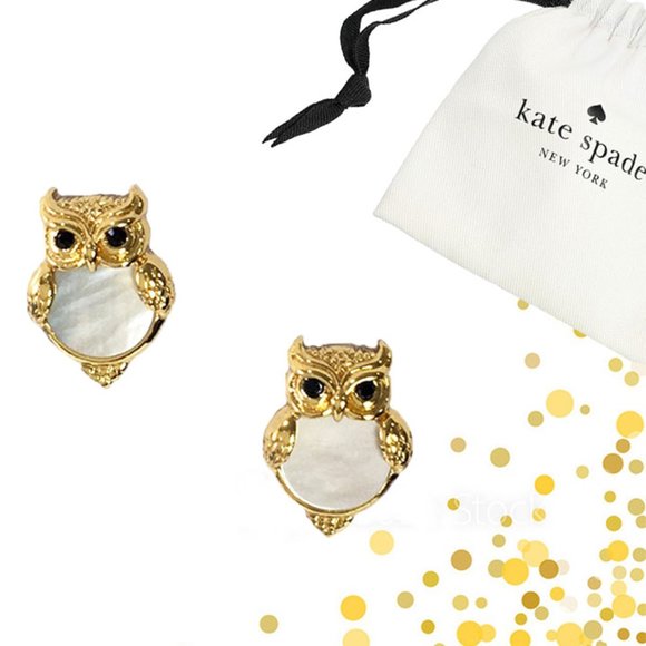 kate spade Into The Woods Owl Stud Earrings